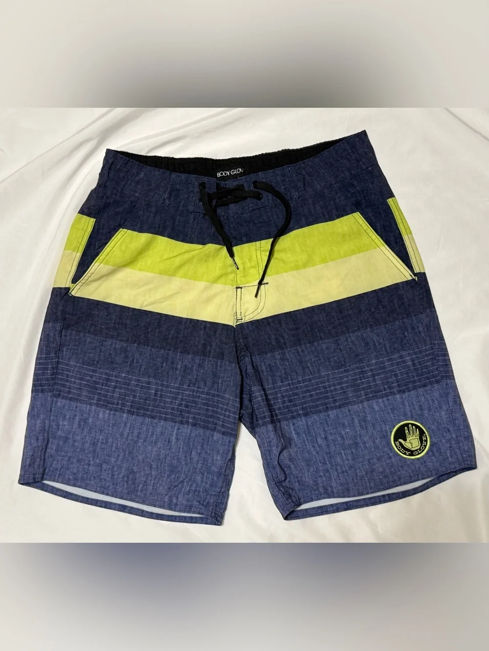 Body Glove Vapor blue & yellow swim trunks board shorts